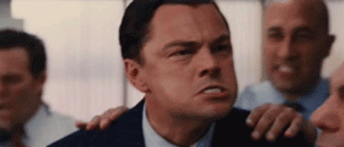 Leo Crazy Face Wolf of Wall Street