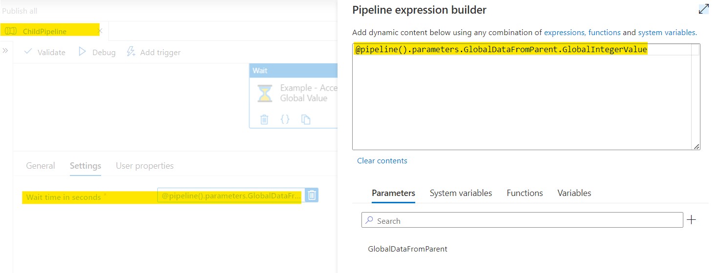 ChildPipelineUsingGlobal